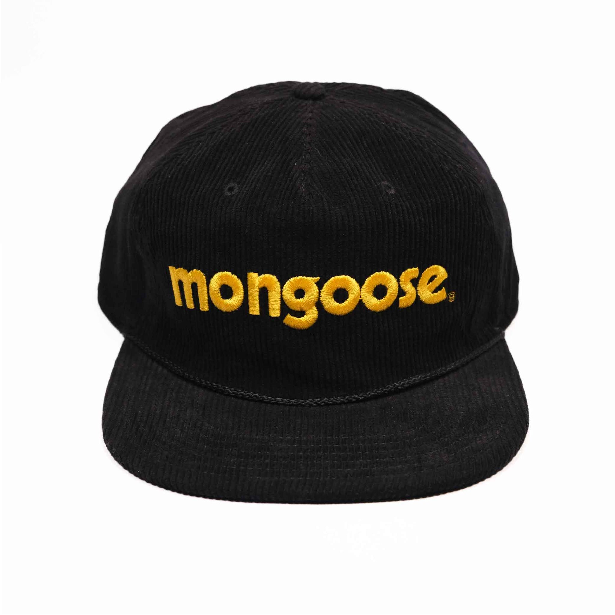 Mongoose Corduroy w/ Embroidery Hat - Black