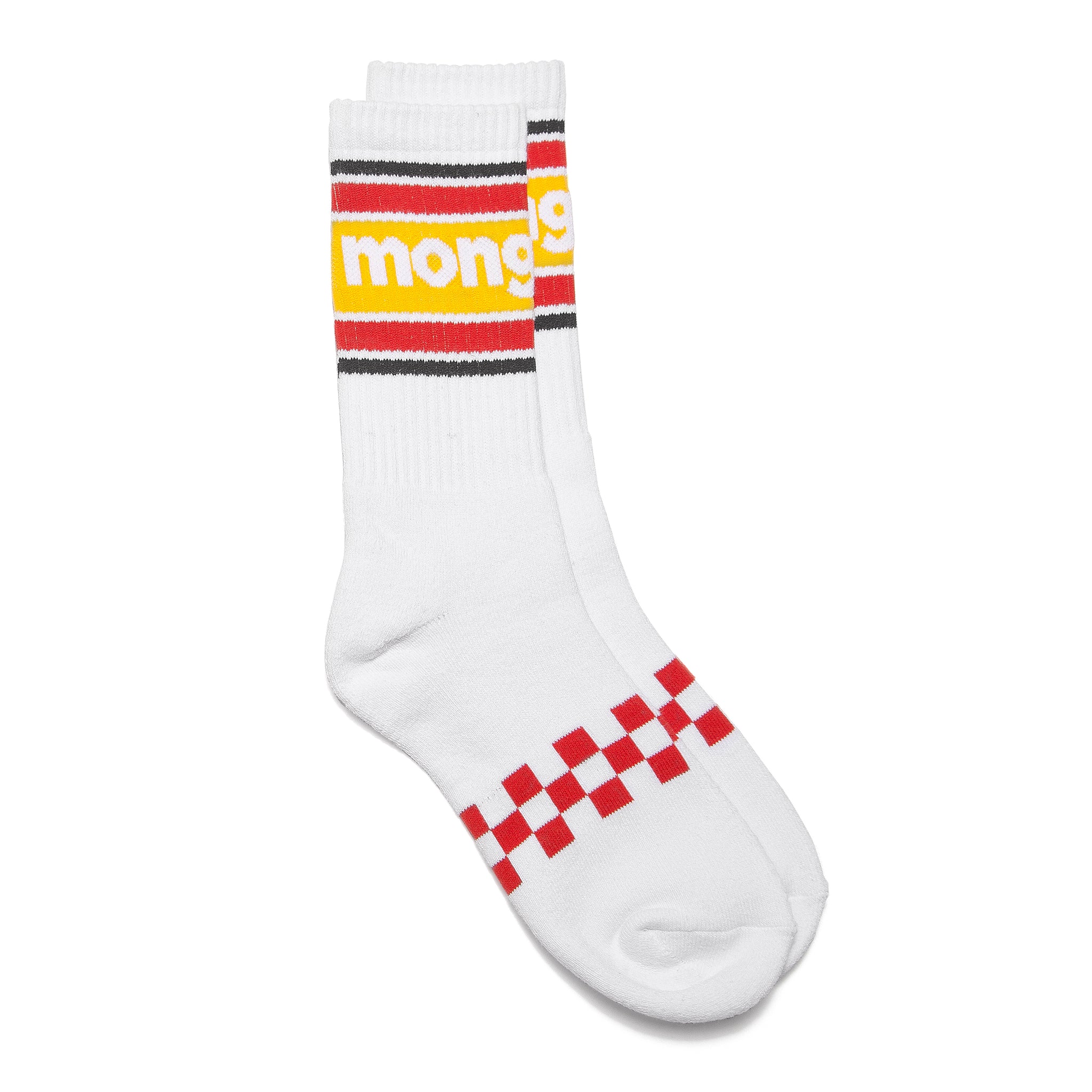 Mongoose Checkerboard Sock - White
